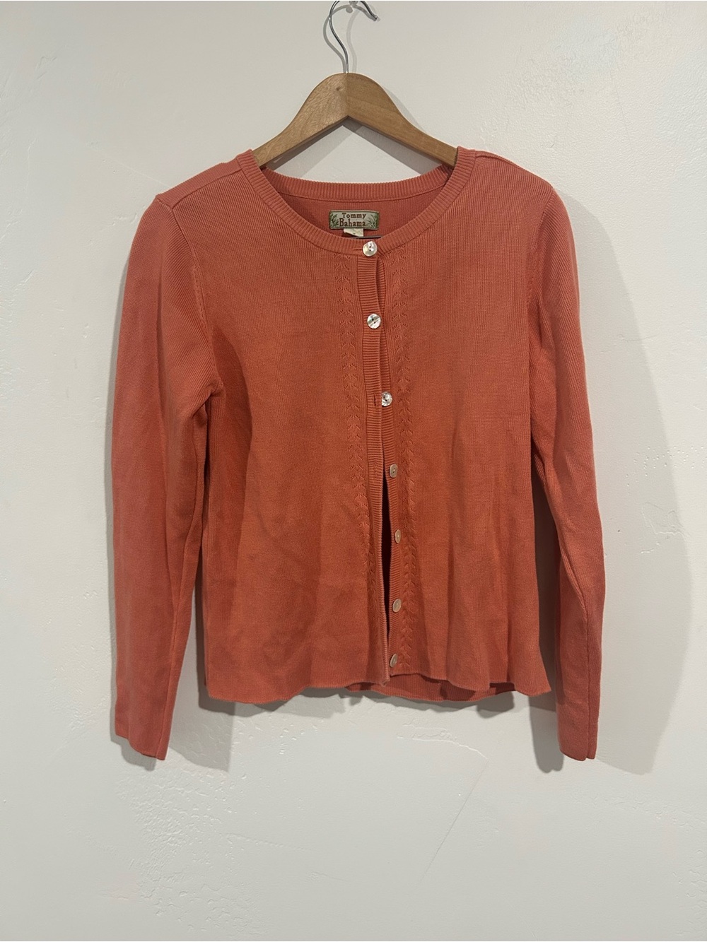 Tommy Bahama Coral Knit Button Cardigan